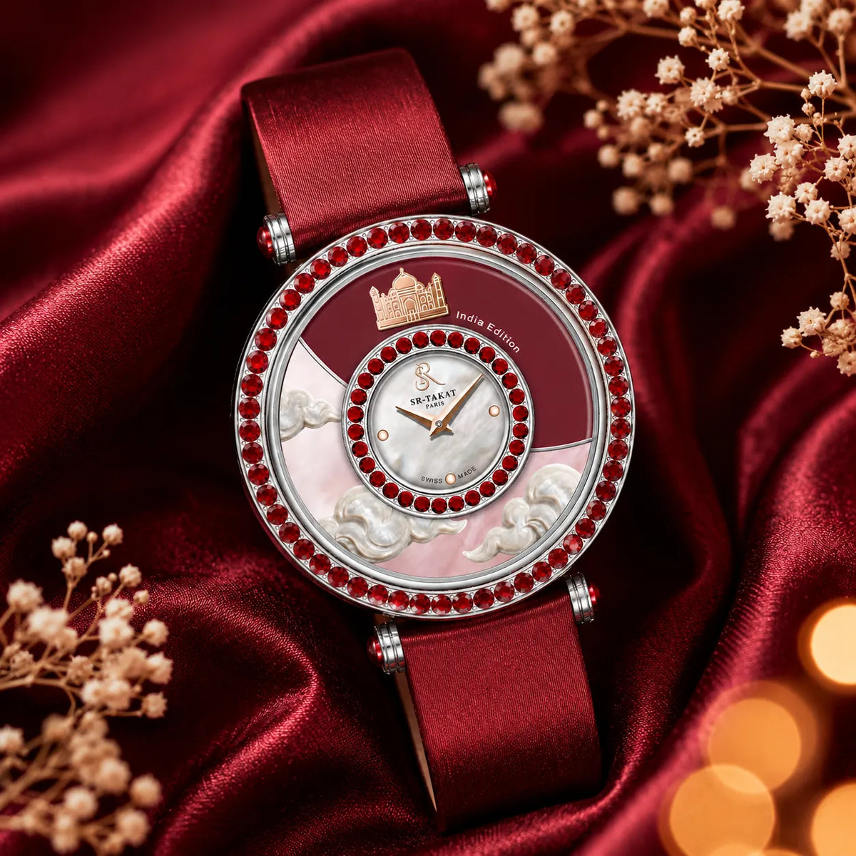 SR-Takat Natural Ruby Watch India - Around the world edition