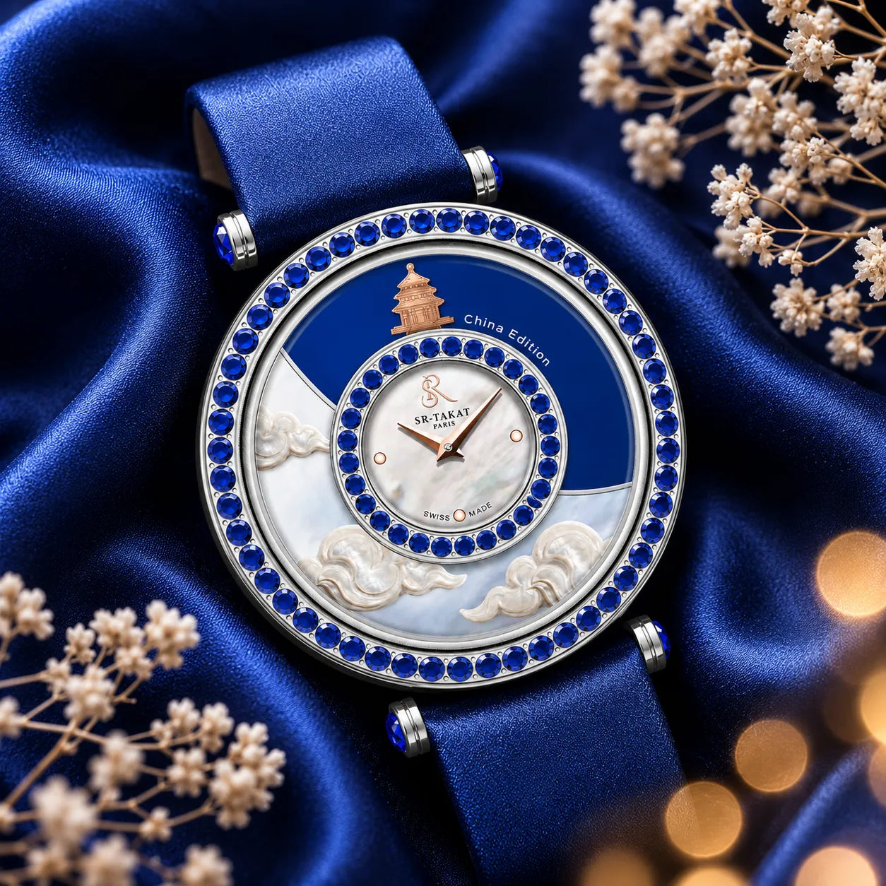 SR-Takat Natural Sapphire Watch China - Around the world edition