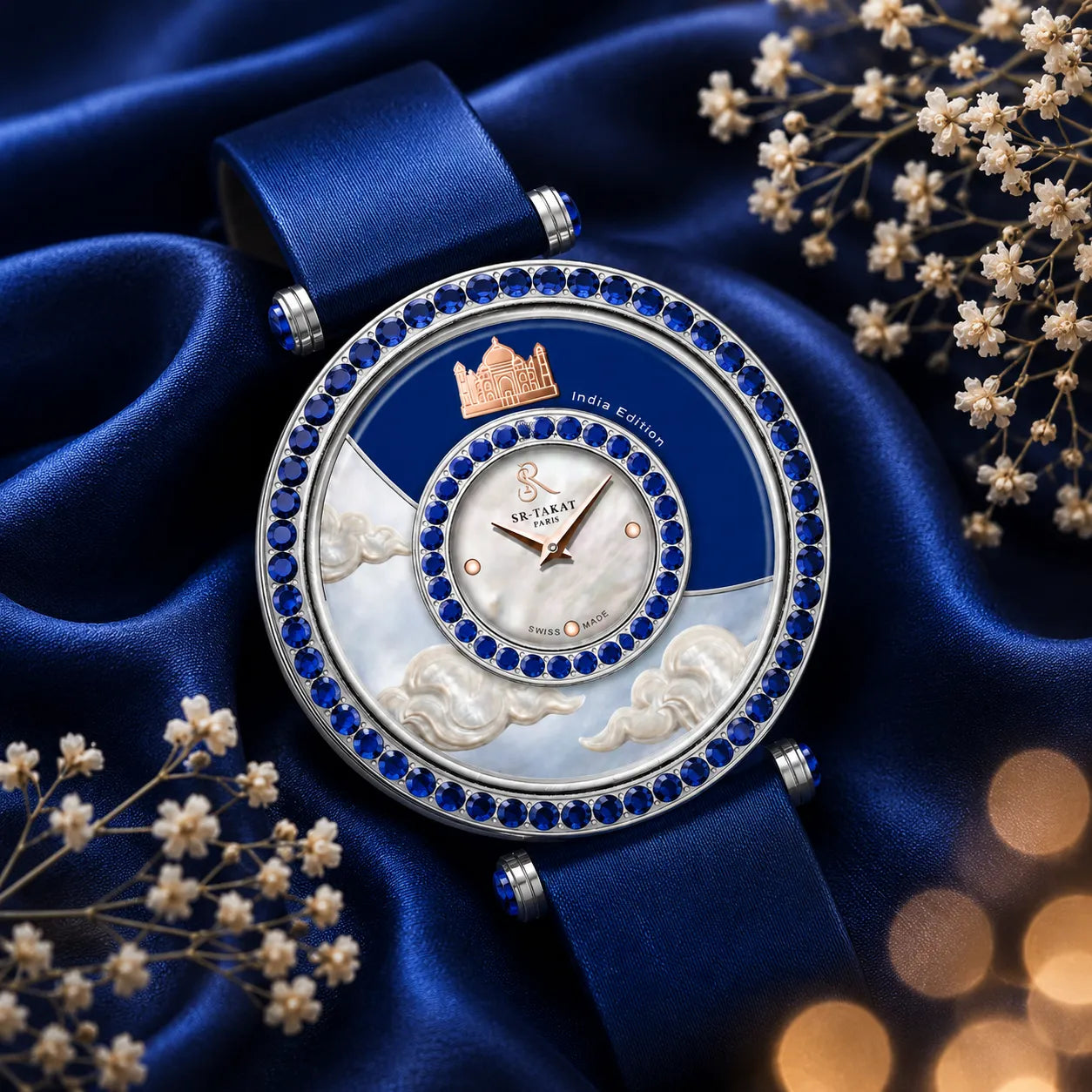 SR-Takat Natural Sapphire Watch India - Around the world edition