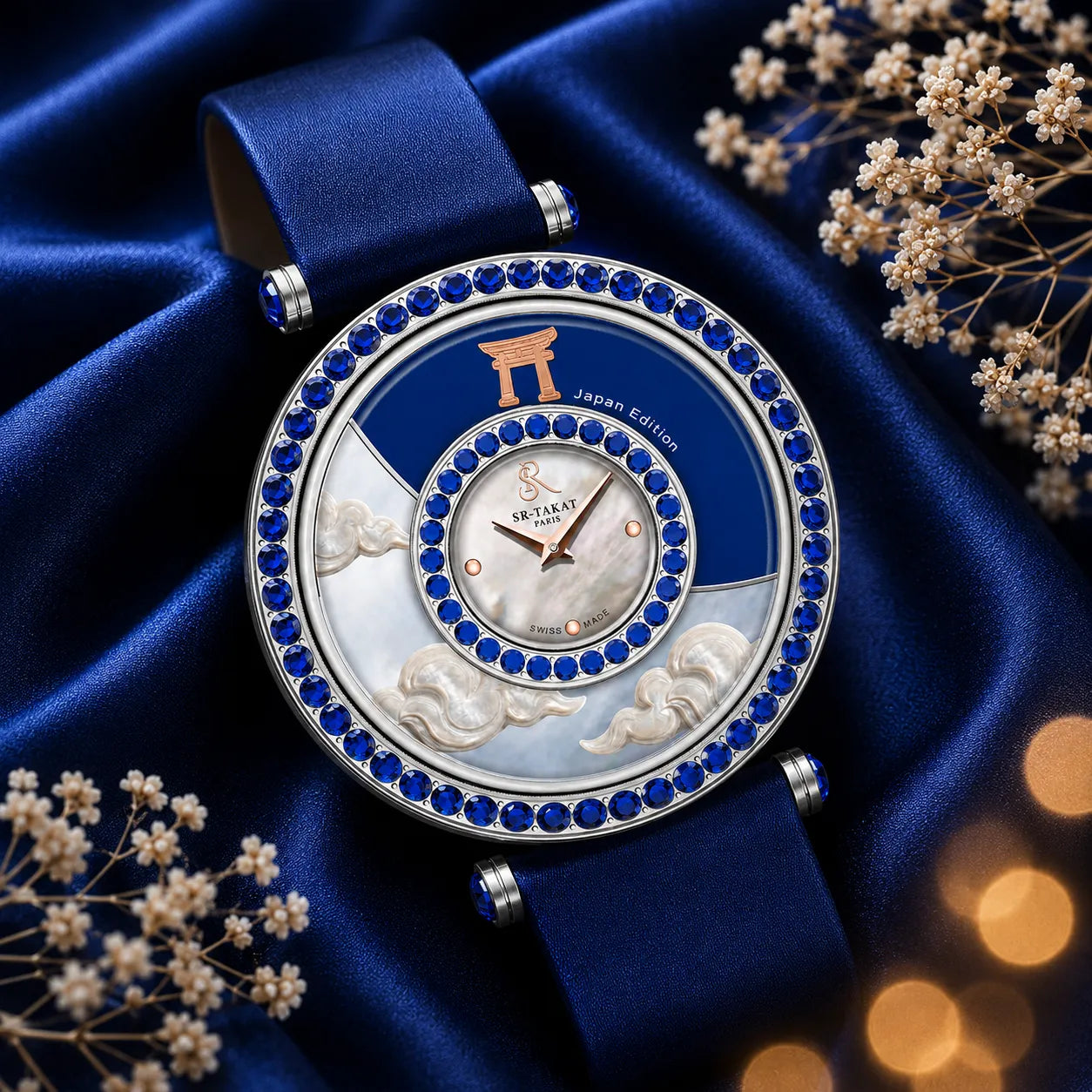 SR-Takat Natural Sapphire Watch Japan - Around the world edition