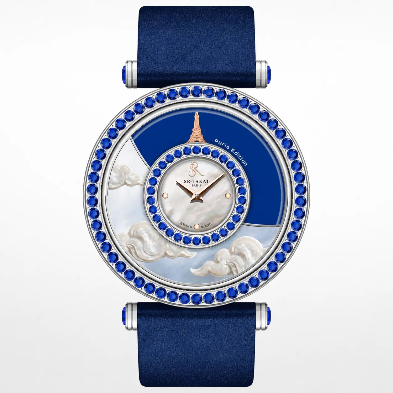 SR-Takat Natural Sapphire Watch Paris - Around the world edition