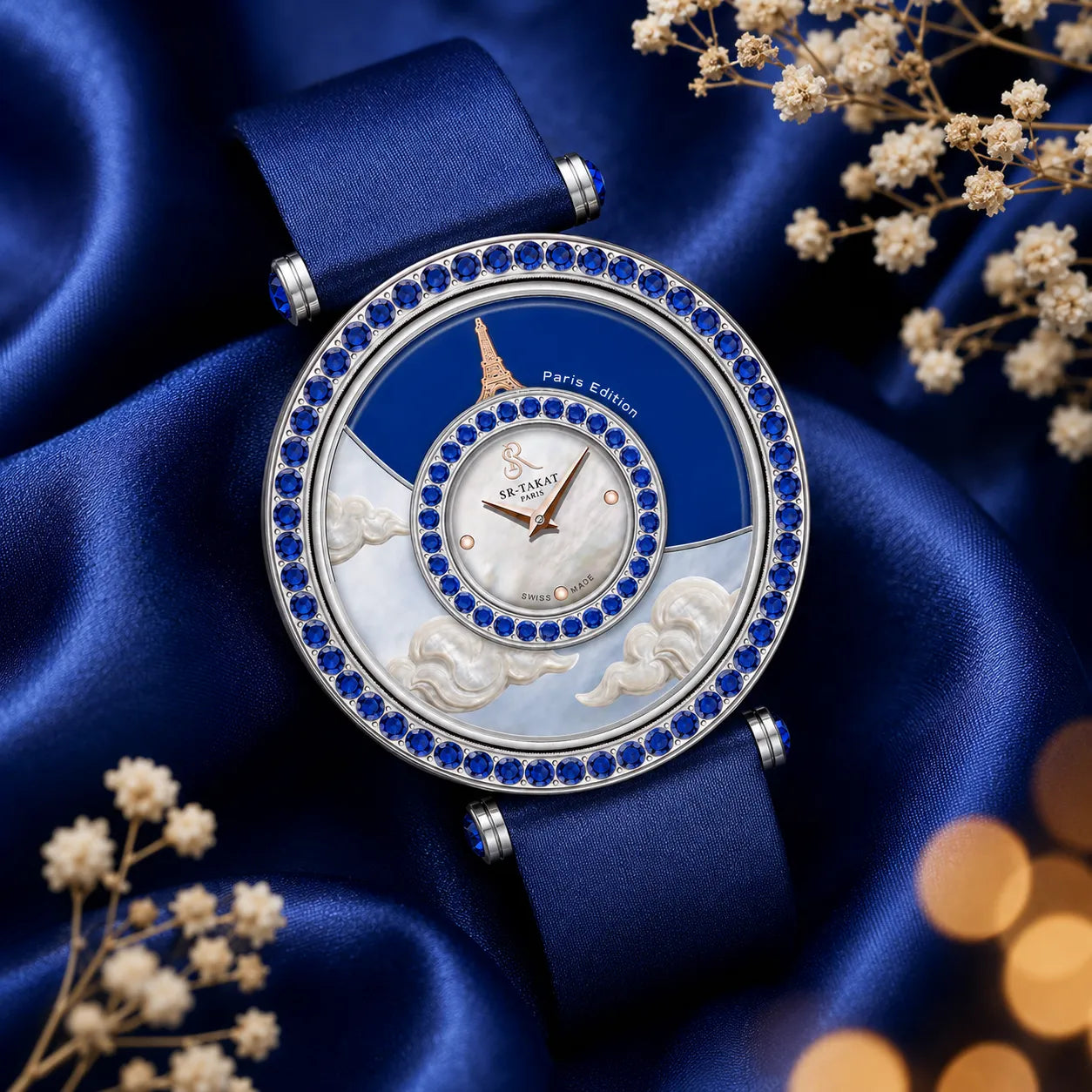 SR-Takat Natural Sapphire Watch Paris - Around the world edition