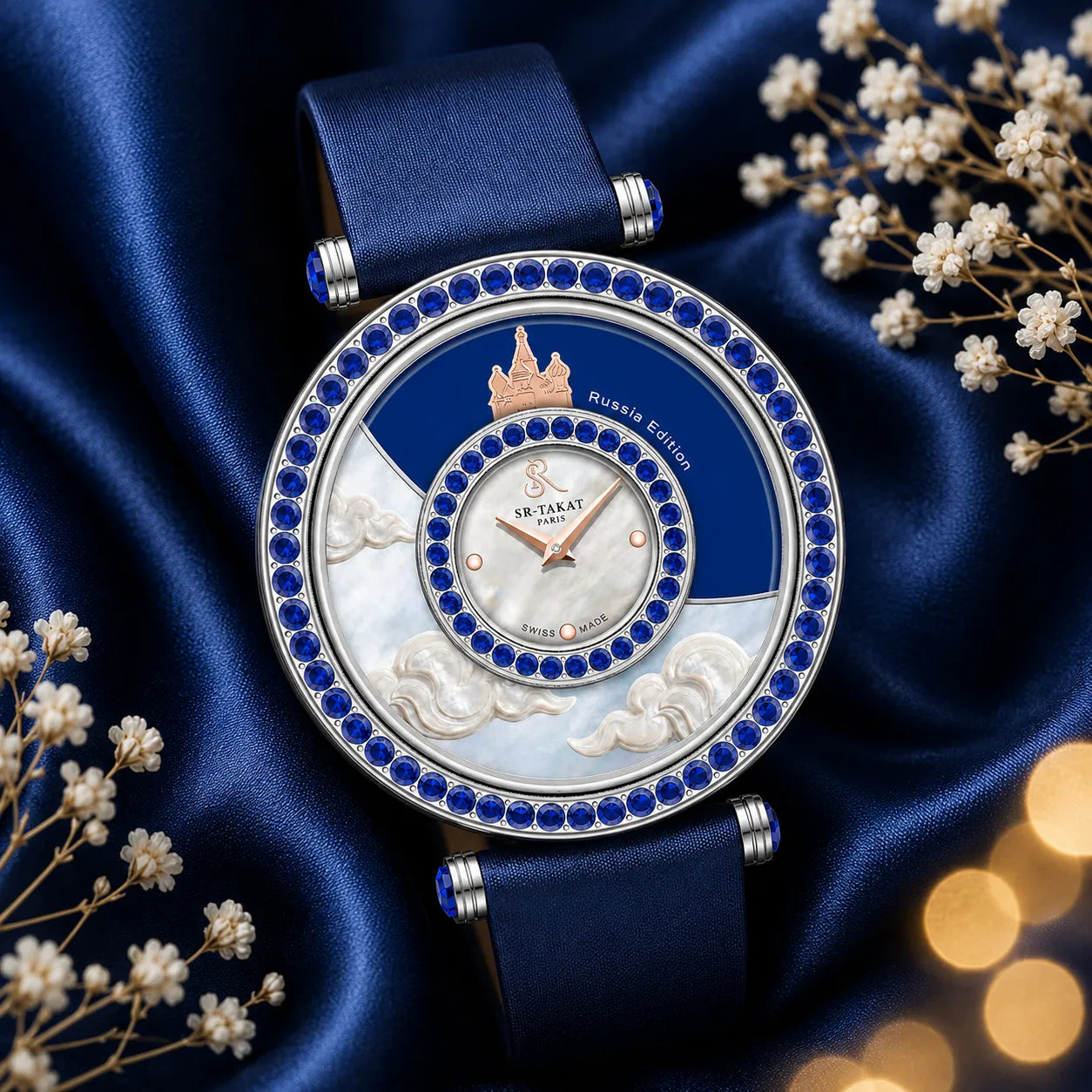 SR-Takat Natural Sapphire Watch Russia - Around the world edition