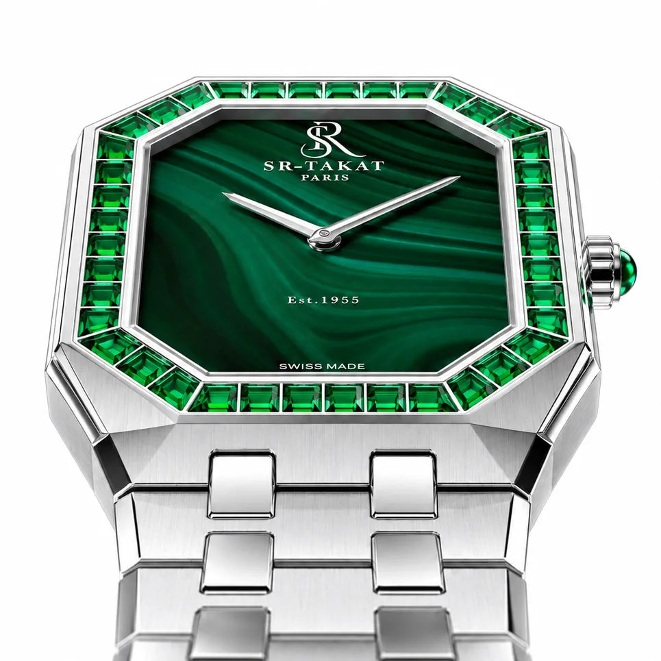 SR-Takat Natural Emerald Watch Legacy Edition - Women