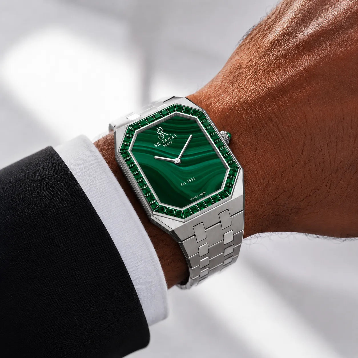 SR-Takat Natural Emerald Watch Legacy Edition - Men