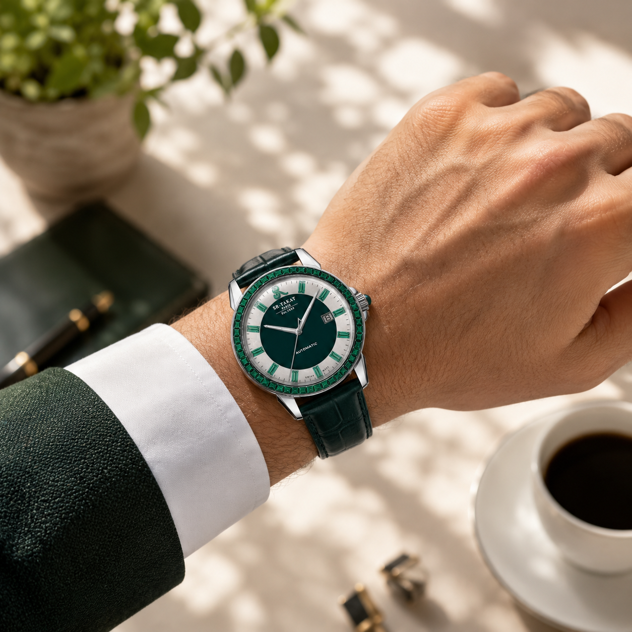 SR-Takat Natural Emerald Watch (Series 2)