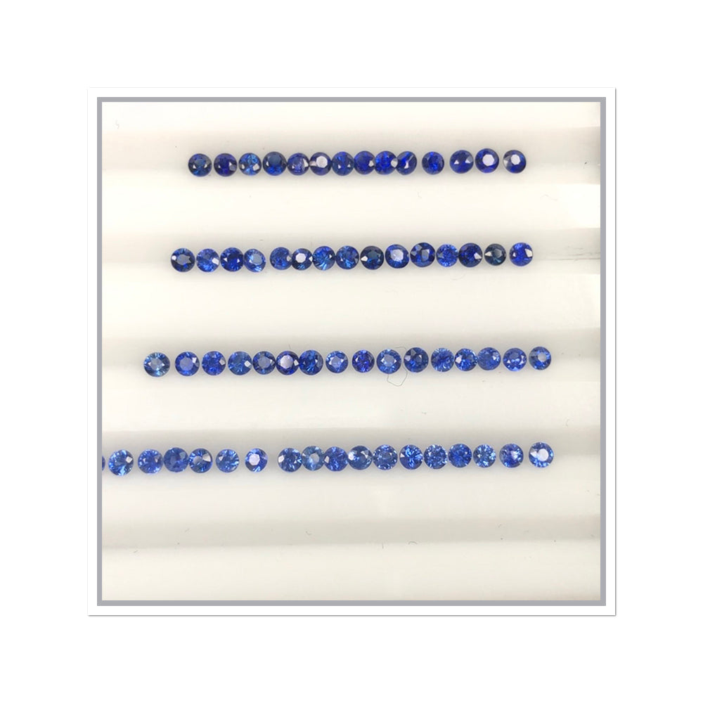 Natural Blue Sapphire Diamond Cut Round by SR-Takat