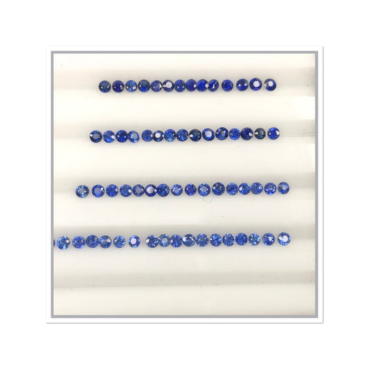 Natural Blue Sapphire Diamond Cut Round by SR-Takat