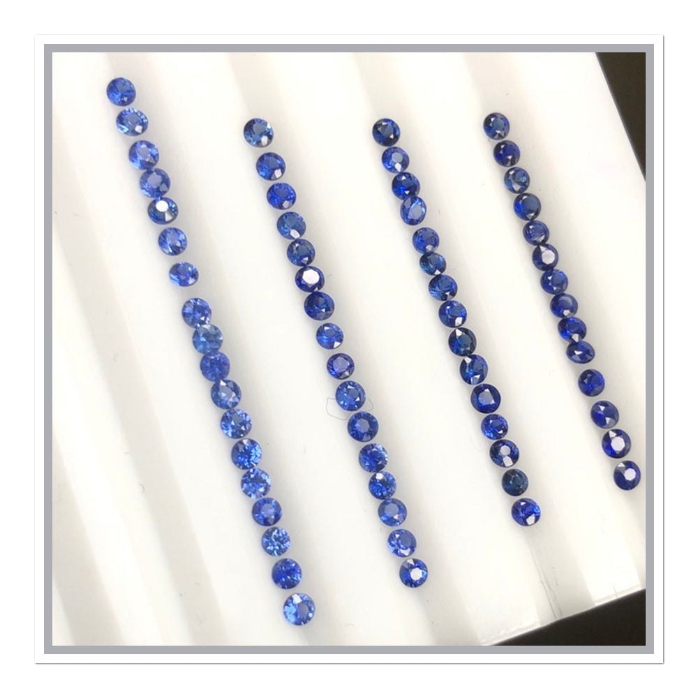 Natural Blue Sapphire Diamond Cut Round by SR-Takat