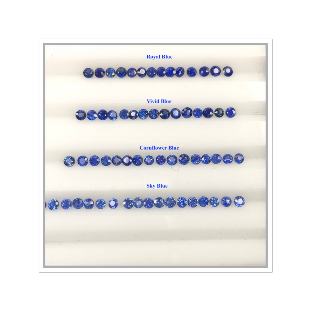 Natural Blue Sapphire Diamond Cut Round by SR-Takat