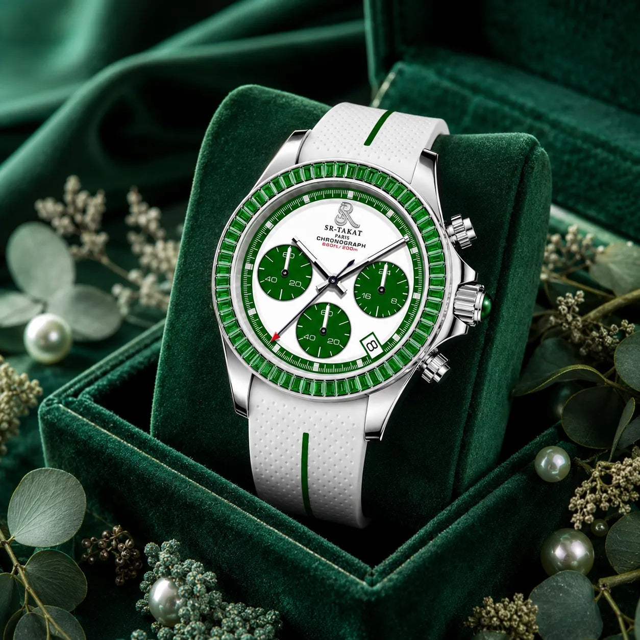 SR-Takat Natural Emerald Watch - Series 3