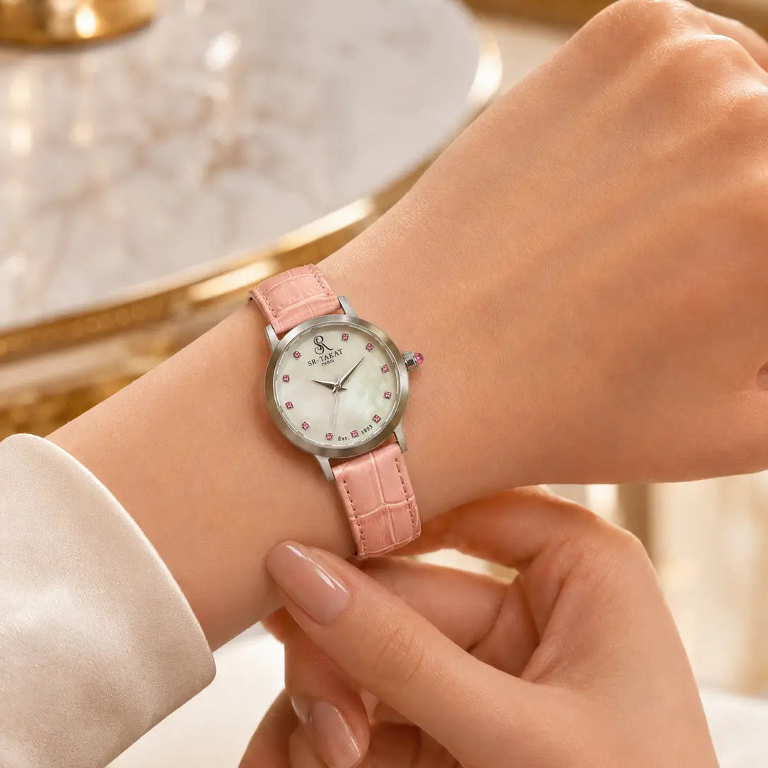 Elegant Pink Spinel Watch for Women | SR TAKAT