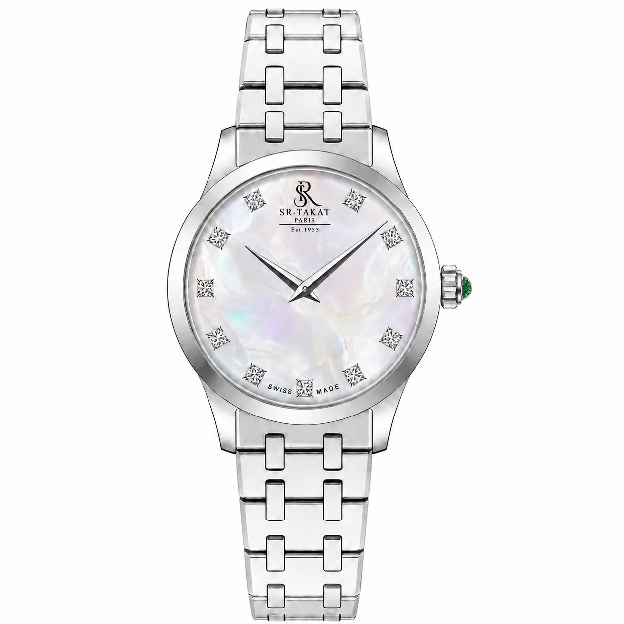 SR-Takat Natural DIF Diamond & Emerald Ladies Watch
