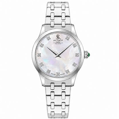 SR-Takat Natural DIF Diamond & Emerald Ladies Watch