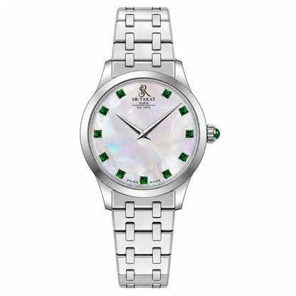 SR-Takat Natural Emerald Ladies Watch