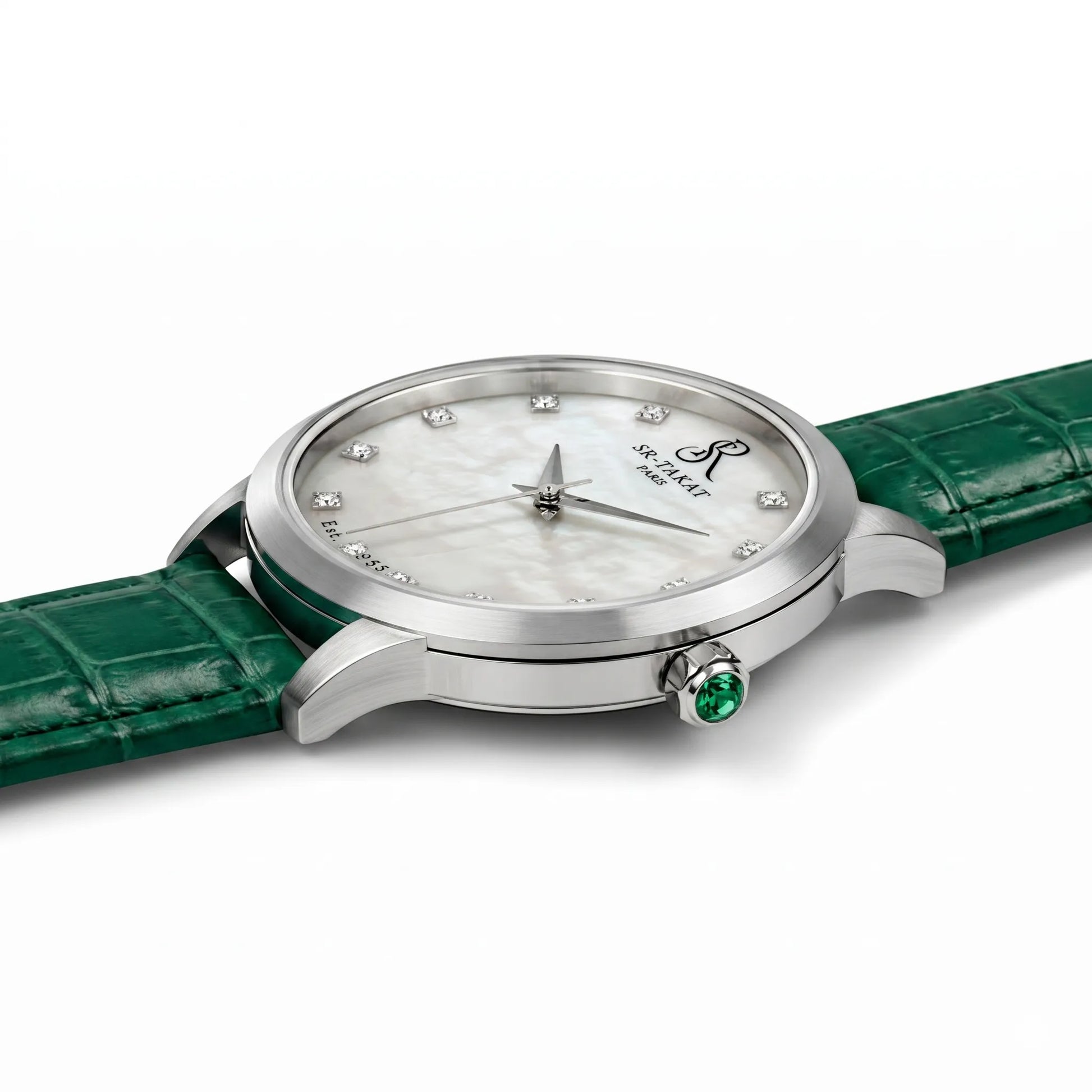 Premium Women’s Diamond Emerald Watch | SR TAKAT