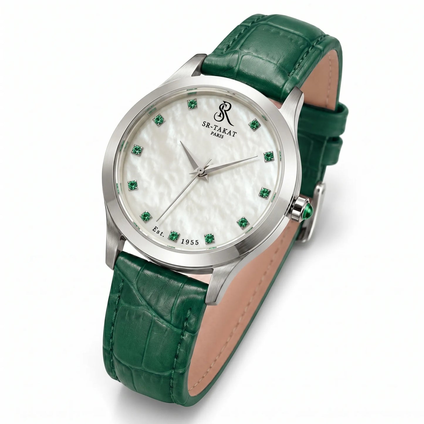 Elegant Women’s Emerald Luxury Watch | SR TAKAT