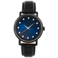 Lucidity Gents Automatic Watch – Blackened Steel with Blue Sunray Dial