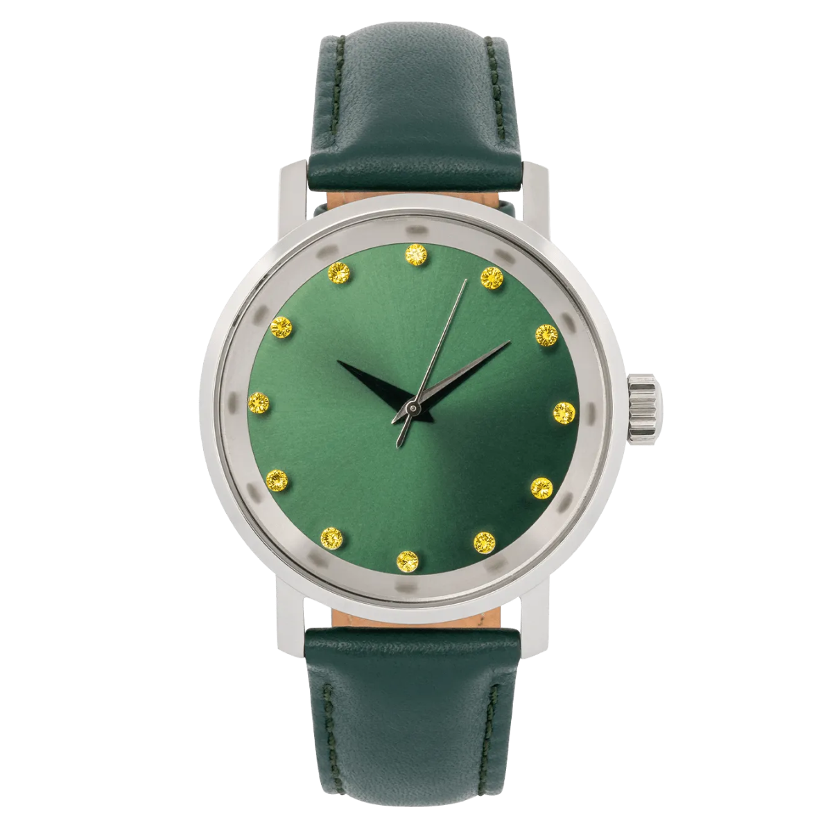 Lucidity Gents WA-044 Blackened Steel Diamond Dial Luxury Watch