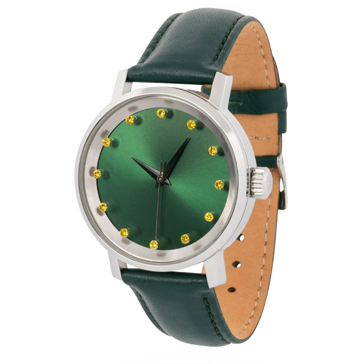 Lucidity Gents WA-044 Blackened Steel Diamond Dial Luxury Watch