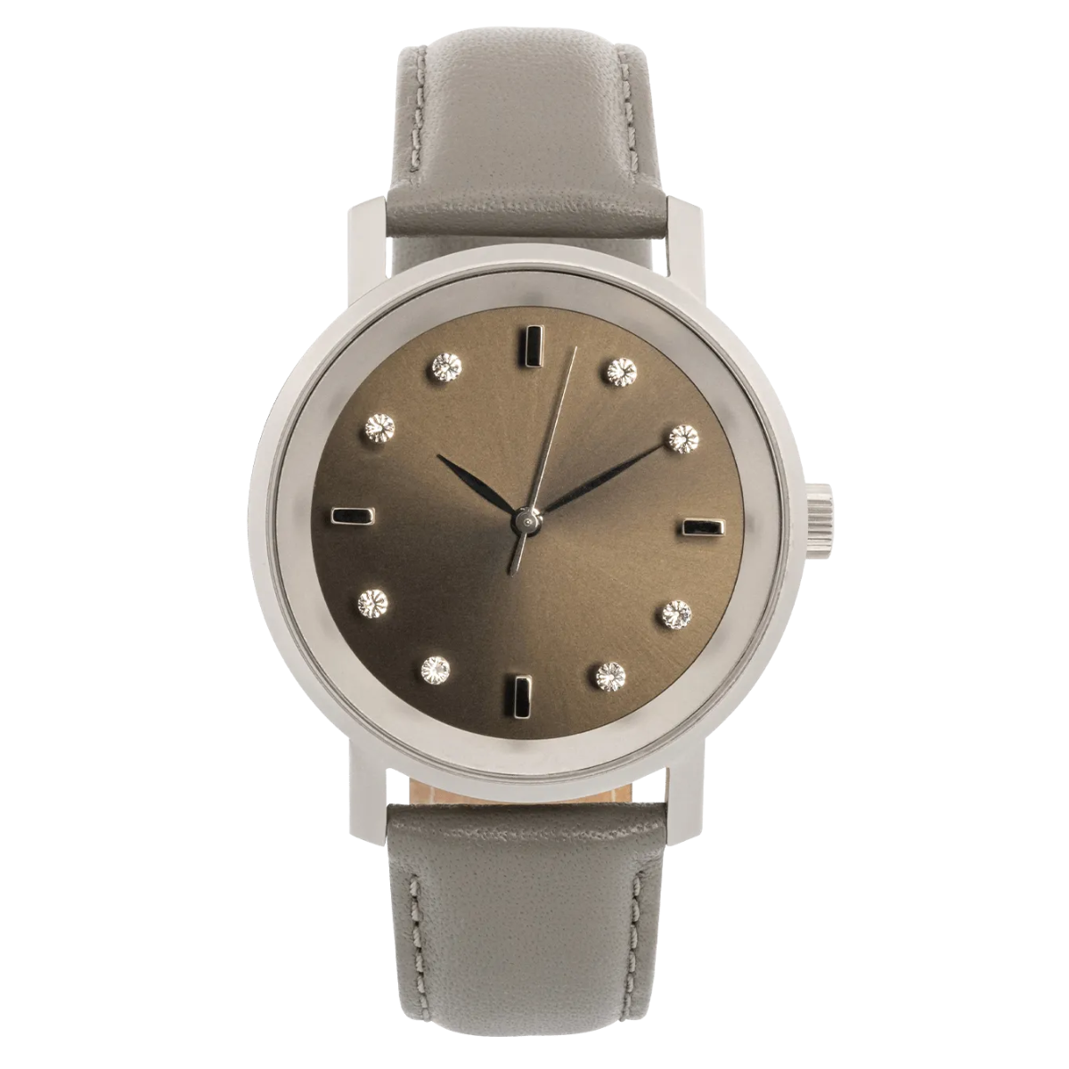 Lucidity Gents WA-045 Matte Steel Diamond Dial Luxury Watch with Steel Bracelet