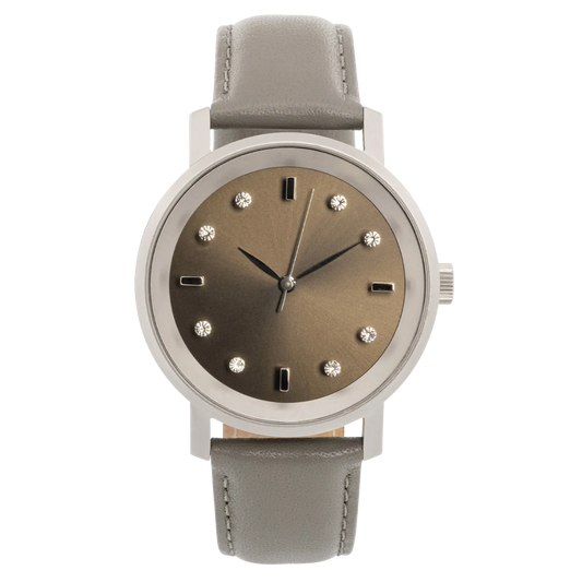 Lucidity Gents WA-045 Matte Steel Diamond Dial Luxury Watch with Steel Bracelet