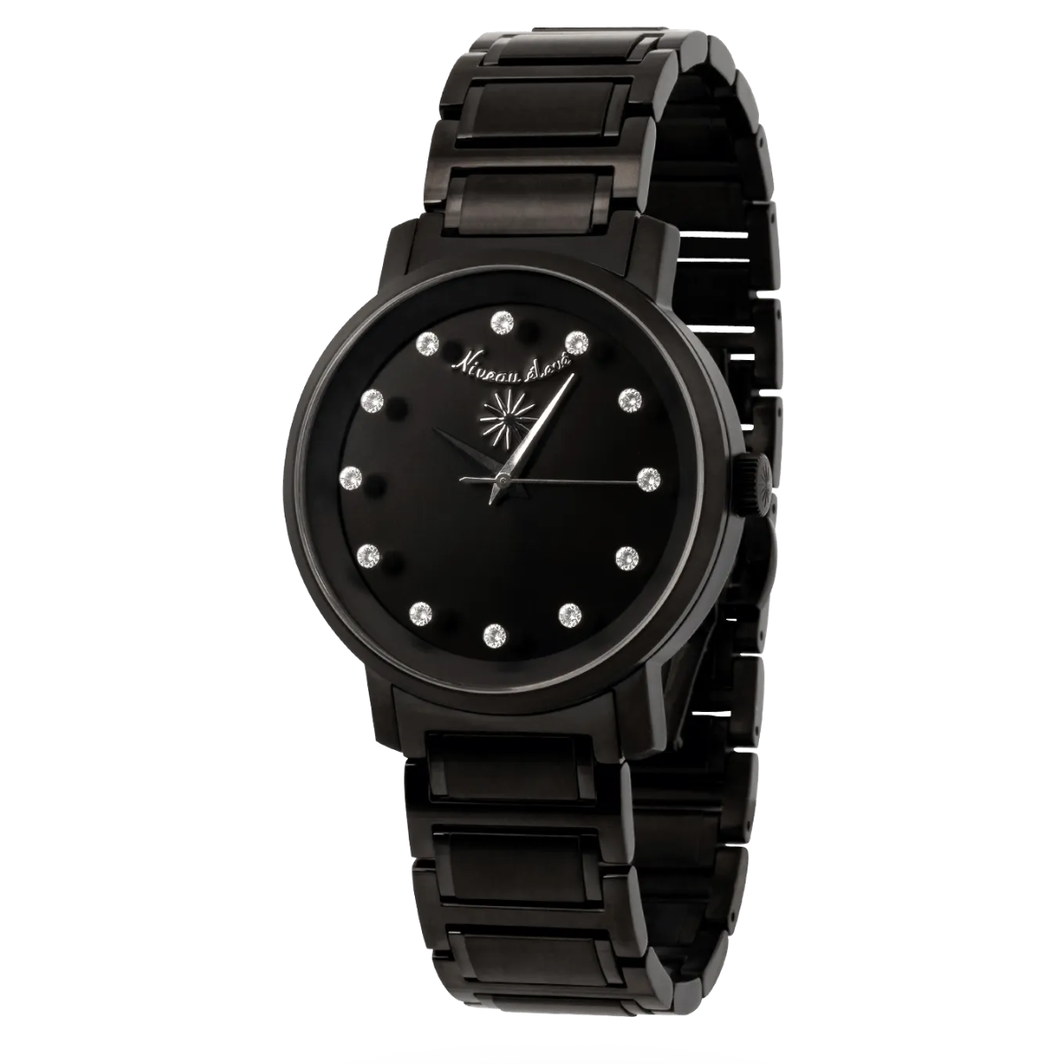 Lucidity Gents WA-047 Blue Sapphire Dial Diamond Luxury Watch – Stainless Steel Leather Strap