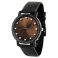 Lucidity Gents WA-054 Blackened Steel Chestnut Sunray Dial Diamond Luxury Watch