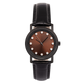Lucidity Ladies Blackened Steel Chestnut Sunray Dial Quartz Watch – WA-056