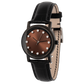 Lucidity Ladies Blackened Steel Chestnut Sunray Dial Quartz Watch – WA-056