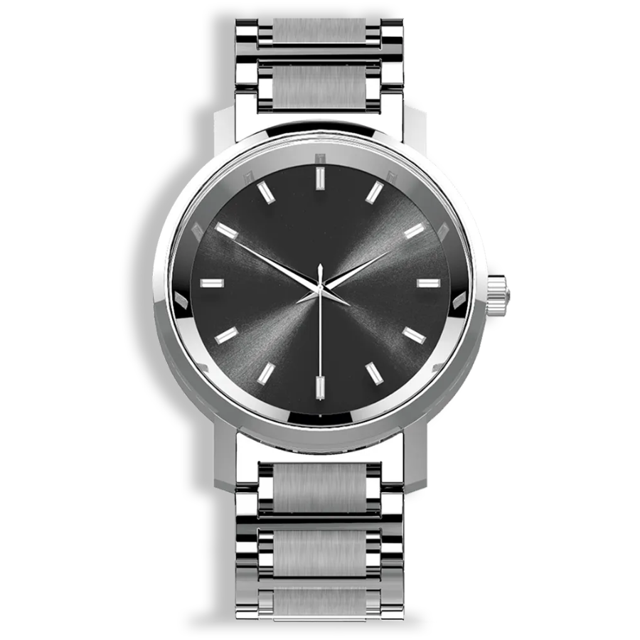 Lucidity Gents Diamond Dial White Leather Watch – W-008