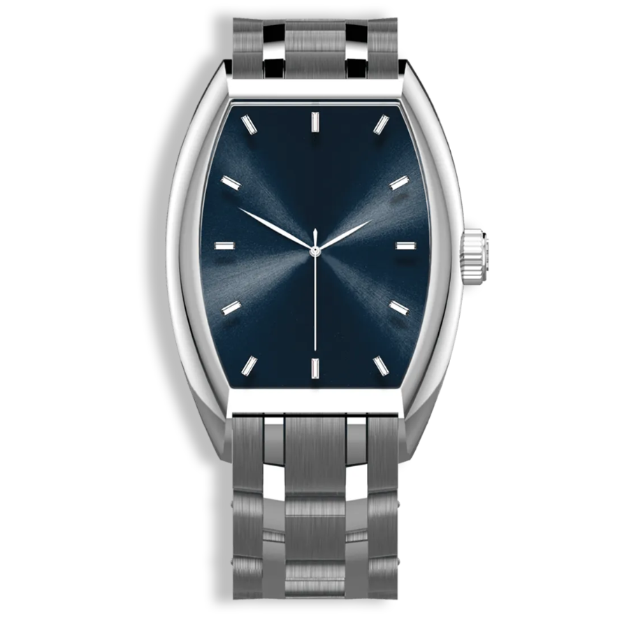 Realization Gents Automatic Watch – Steel Case with Dark Blue Sunray Dial & Steel Bracelet