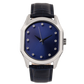 Connaissance Gents Automatic Watch – Steel Case with Dark Blue Sunray Dial & Blue Leather Strap