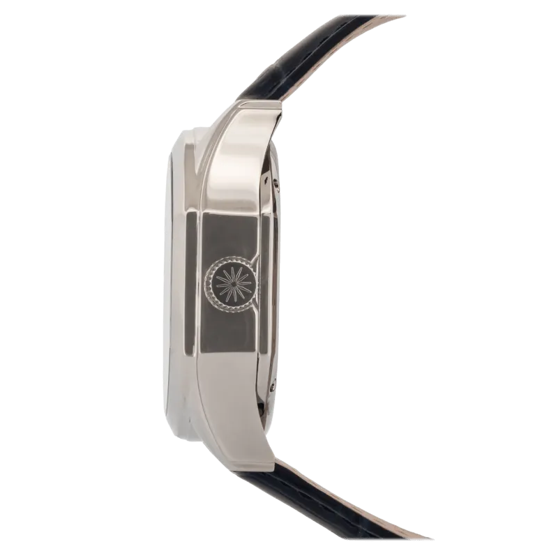 Connaissance Gents Automatic Watch – Steel Case with Dark Blue Sunray Dial & Blue Leather Strap