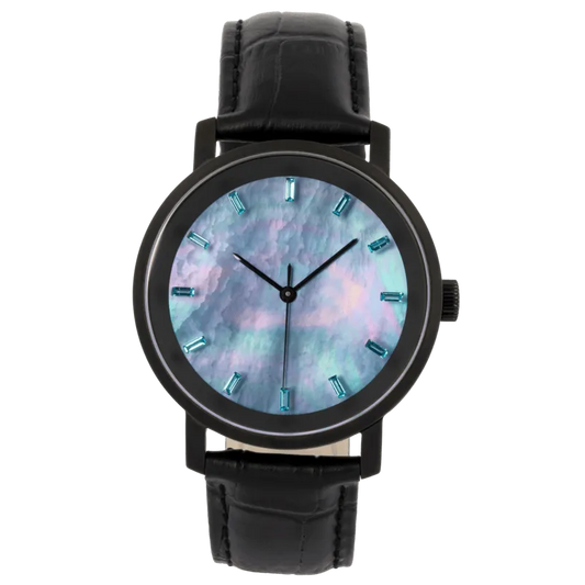 Niveau GENTS Automatic Blackened Steel Watch with Mother of Pearl Dial