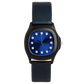 Niveau Élevé Determination WA-022 Black Steel Quartz Ladies Watch with Blue Sunray Dial & Diamond Markers