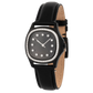 Niveau Élevé Determination WA-023 Black Steel Quartz Ladies Watch with Diamond Bezel & Black Sunray Dial