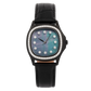 Niveau Élevé Determination WA-024 Black Steel Quartz Ladies Watch with Diamond Bezel & Mother of Pearl Dial