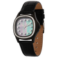 Niveau Élevé Determination WA-024 Black Steel Quartz Ladies Watch with Diamond Bezel & Mother of Pearl Dial