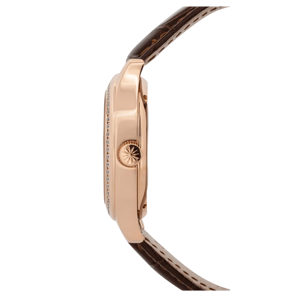 Niveau Élevé Determination WA-028 18K Rose Gold Automatic Watch with Diamond Dial & Diamond Bezel