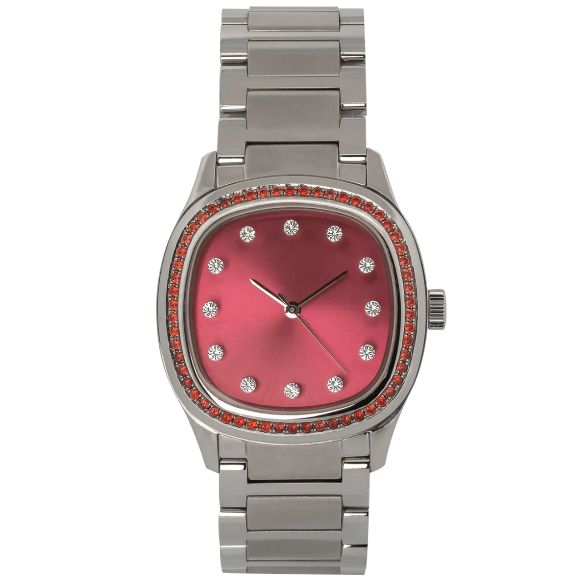 Niveau Élevé Determination Medium WA-030 Luxury Steel Watch with Sapphire Red Dial