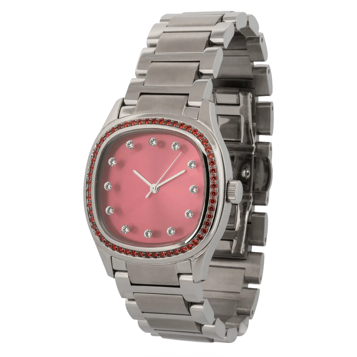 Niveau Élevé Determination Medium WA-030 Luxury Steel Watch with Sapphire Red Dial