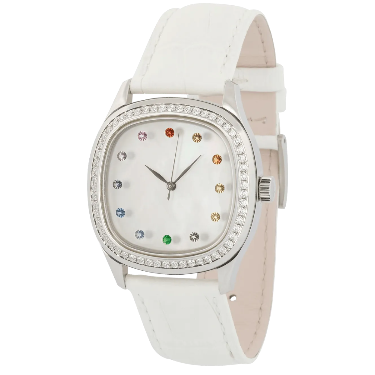 Niveau Élevé Determination Medium WA-031 Luxury Steel Watch with Mother of Pearl Dial