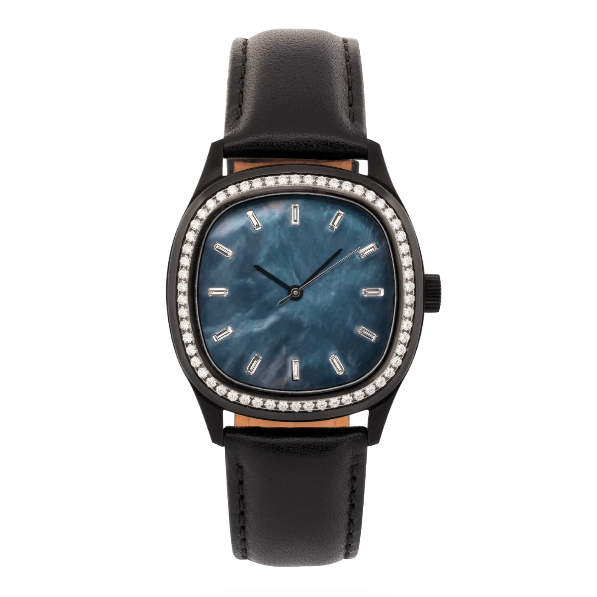 Niveau Élevé Determination Medium WA-034 Luxury Steel Watch with Diamond Bezel & Mother of Pearl Dial