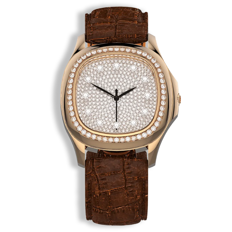 Niveau Élevé Determination Ladies W-070 Swiss Luxury Watch – Mother of Pearl Dial & Diamond Bezel