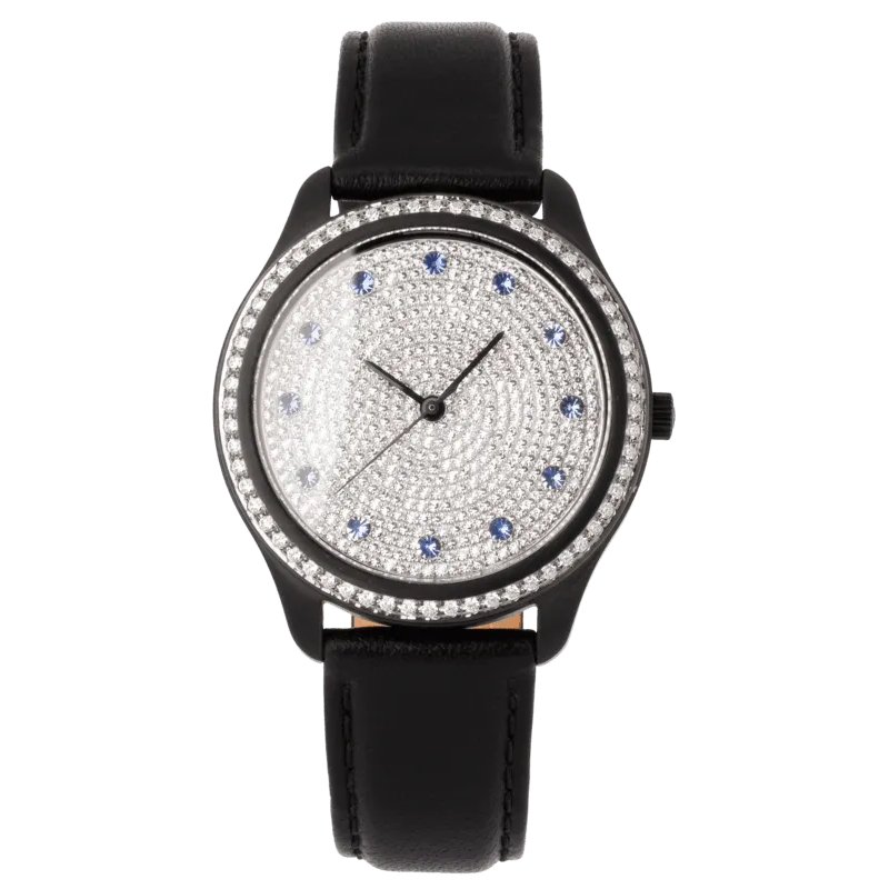 Niveau Élevé Introsistence WA-008 Swiss Luxury Women's Watch – Diamond Dial & White Leather Strap
