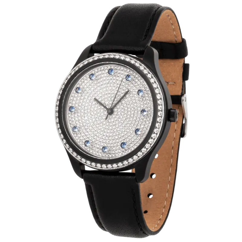 Niveau Élevé Introsistence WA-008 Swiss Luxury Women's Watch – Diamond Dial & White Leather Strap