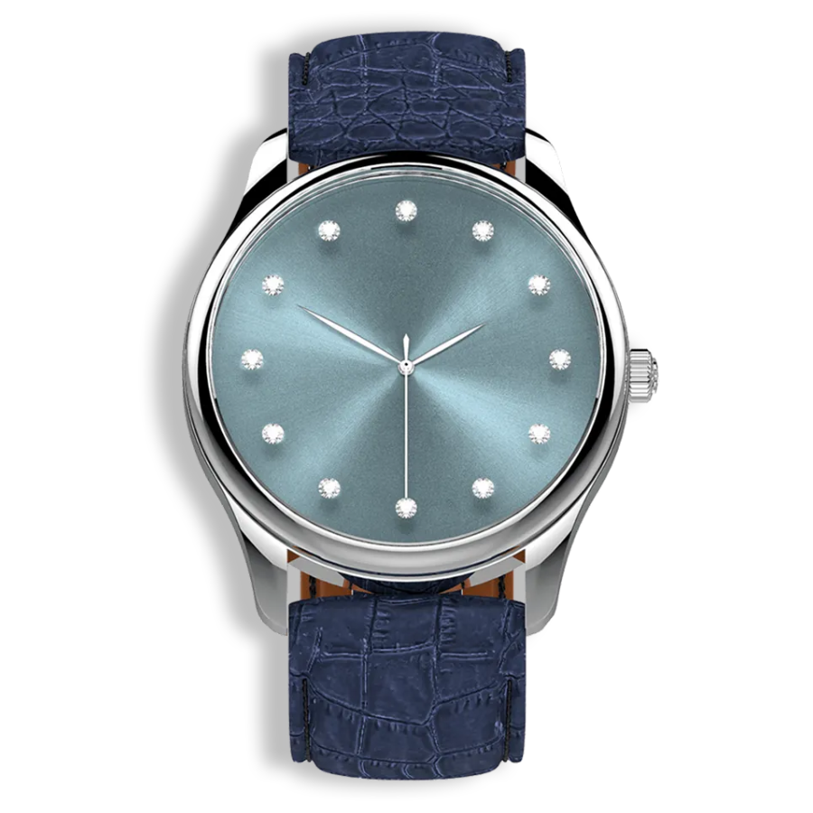 Niveau Élevé Introsistence Ladies W-027 Swiss Luxury Watch – Diamond Dial & White Leather Strap