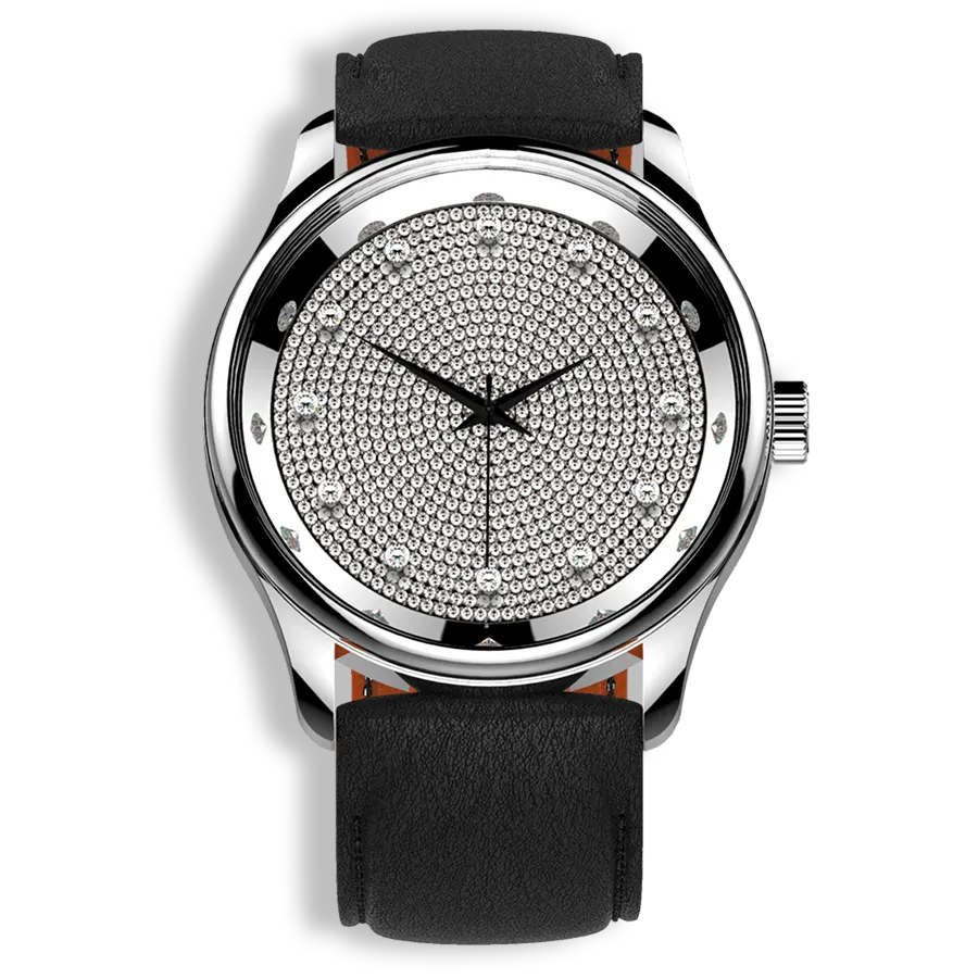 Niveau Élevé Introsistence W-038 Luxury Automatic Watch with Diamond Dial & Diamond Bezel