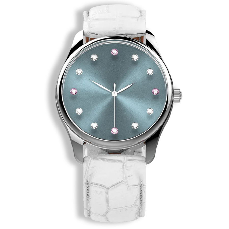 Niveau Élevé Introsistence W-039 18K White Gold Automatic Watch with Diamond Dial & Diamond Bezel